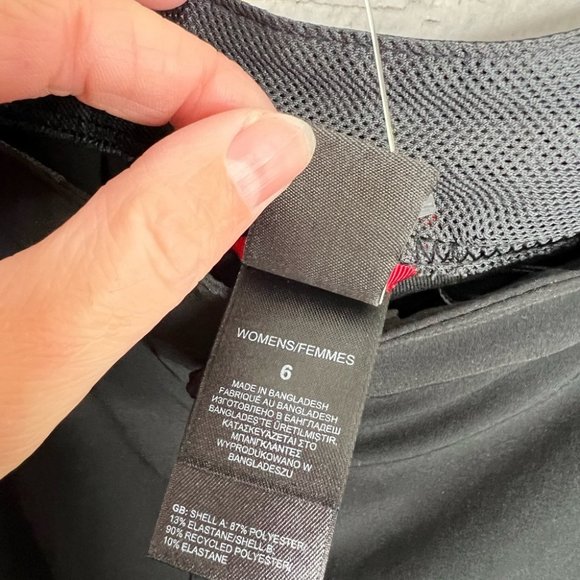 The north face skort black shorts size 6 - Picture 6 of 12